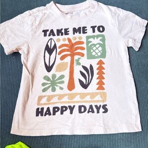 H&M Kids Tee - White with Multicolor Graphic